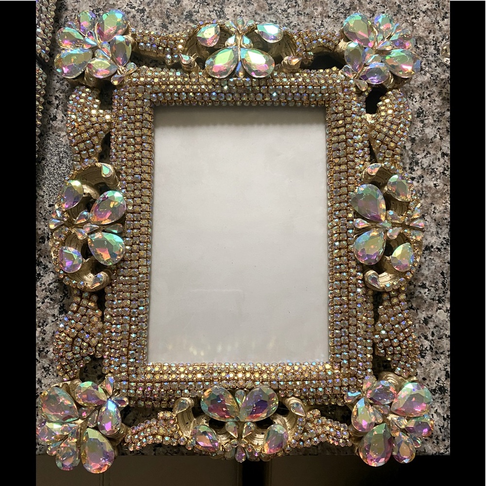 Swarovski crystal picture frame size 9.5”x11.5”